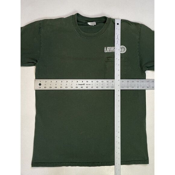 VINTAGE A Advanced Locksmiths Miami Graphic Pocket T-shirt Men Large Green - Picture 8 of 8